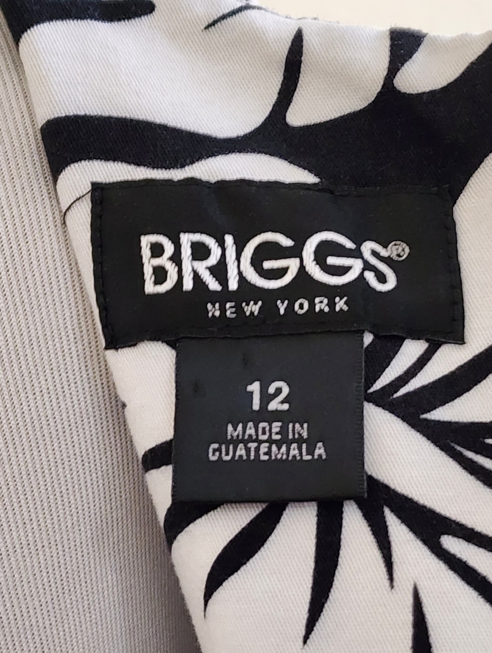 Briggs New York black and white floral shift dress full back zip - Picture 8 of 12